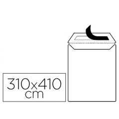 Sobre liderpapel bolsa blanco 310x410 mm solapa tira de silicona papel offset 100 gr caja de 250 unidades