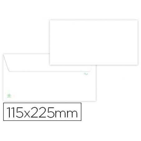 Sobre liderpapel blanco 115x225 mm solapa tira de silicona papel reciclado 90 gr caja de 500 unidades