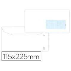 Sobre liderpapel blanco 115x225 mm ventana derecha trapezodial engomada papel offset 80gr caja de 500 unidades