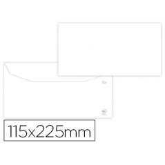 Sobre liderpapel blanco 115x225 mm solapa engomada papel offset 80 gr caja de 500 unidades