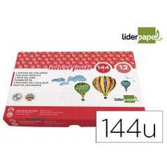 Lápices de colores liderpapel school pack de 144 unidades 12 colores x 12 unidades