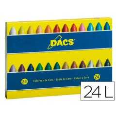 Lápices cera dacs caja de 24 colores