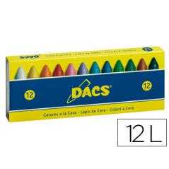 Lápices cera dacs caja de 12 colores