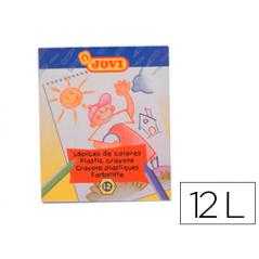 Lápices cera jovi hexagonal caja de 12 colores