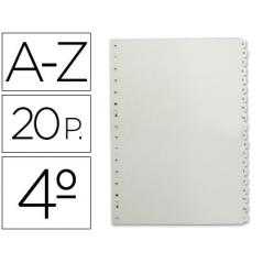 Separador alfabetico multifin 3002 plastico cuarto natural