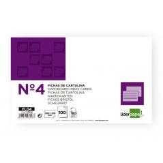 Ficha liderpapel lisa nº4 125x200mm paquete de 100 180g