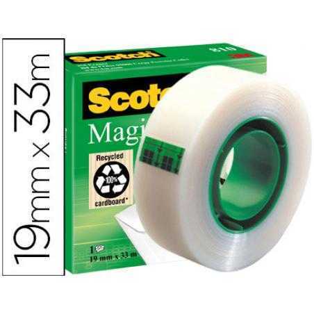 Cinta adhesiva scotch-magic invisible 33 mt x 19 mm