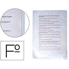 Carpeta dossier uñero plastico q-connect 180 mc folio transparente
