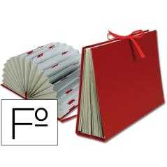 Carpeta fuelle liderpapel folio carton forrado burdeos