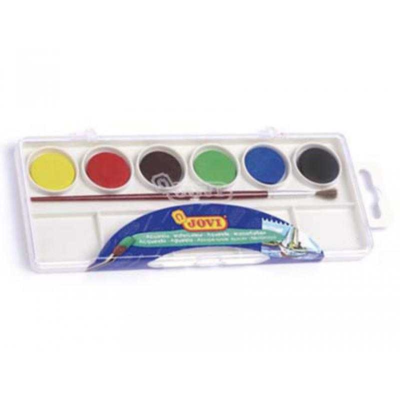 Acuarela jovi 6 colores estuche de plástico