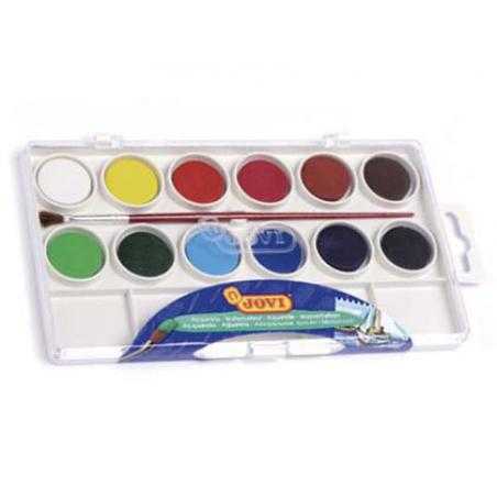 Acuarela jovi 12 colores estuche de plástico