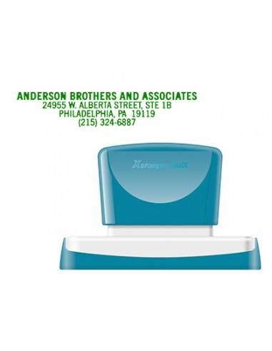 Sello x'stamper quix personalizable color verde medidas 16x83 mm q-26