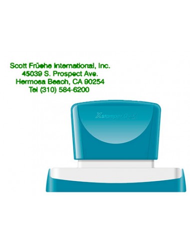 Sello x'stamper quix personalizable color verde medidas 28x78 mm q-24