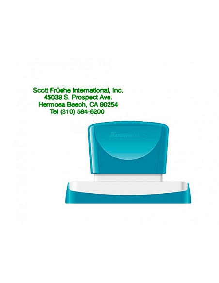 Sello x'stamper quix personalizable color verde medidas 28x78 mm q-24