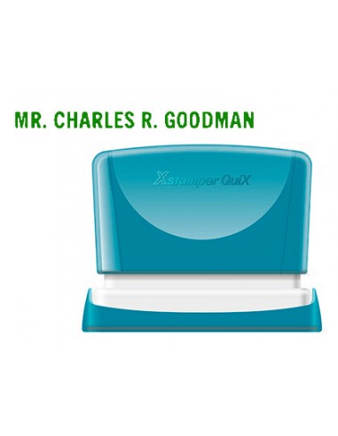 Sello x'stamper quix personalizable color verde medidas 4x60 mm q-05