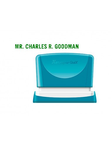 Sello x'stamper quix personalizable color verde medidas 4x60 mm q-05