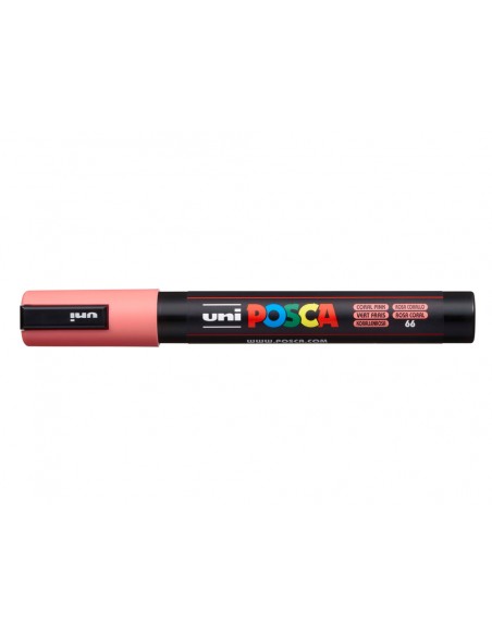 Rotulador uni posca 1,8 - 2,5mm pc-5m rosa coral