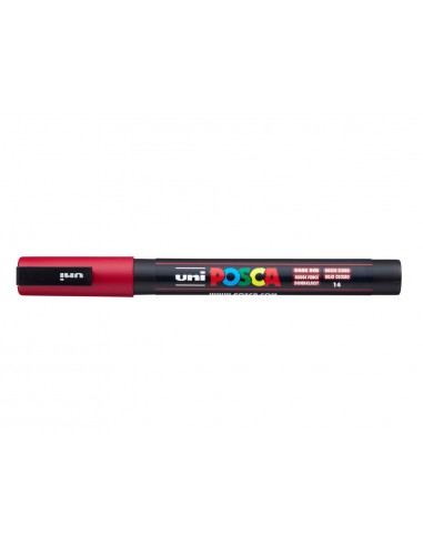 Rotulador uni posca 0,9 - 1,3mm pc-3m rojo oscuro