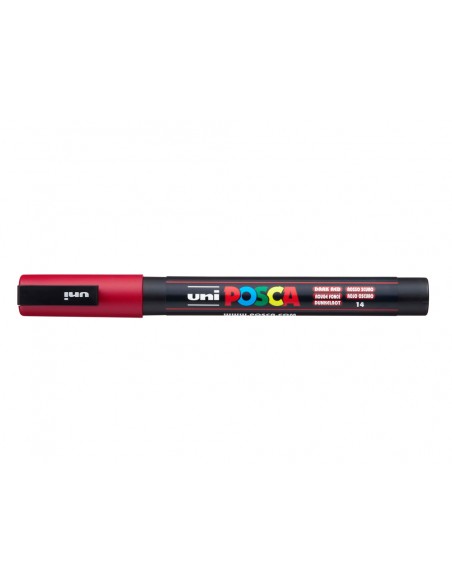 Rotulador uni posca 0,9 - 1,3mm pc-3m rojo oscuro