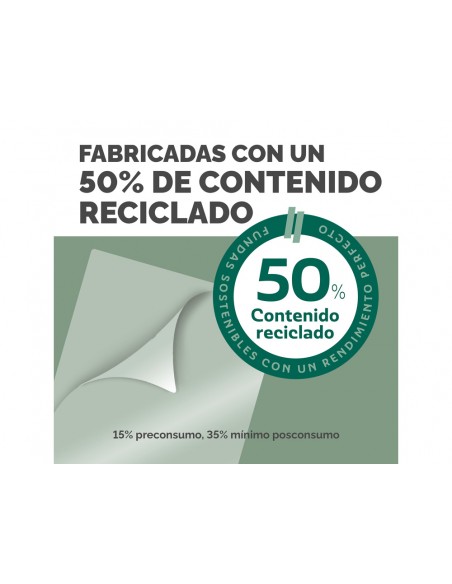 Bolsa de plastificar fellowes recicladas brillo din a4 80 mc pack de 100 unidades Bolsa de plastificar fellowes recicladas brillo din a4 80 mc pack de 100 unidades