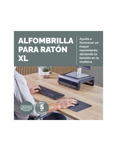 Alfombrilla para raton fellowes breyta xl negro