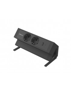 Regleta fellowes sobremesa 1 toma + usb a/c negro
