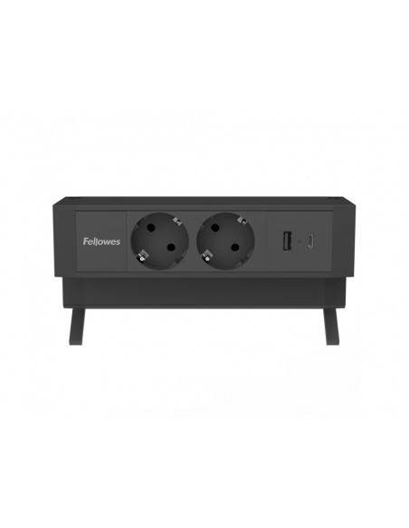 Regleta fellowes sobremesa 1 toma + usb a/c negro