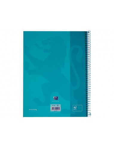 Cuaderno espiral oxford ebook 1 tapaextradura din a4+ 80 hojas cuadro 5 mm con margen bebe touch