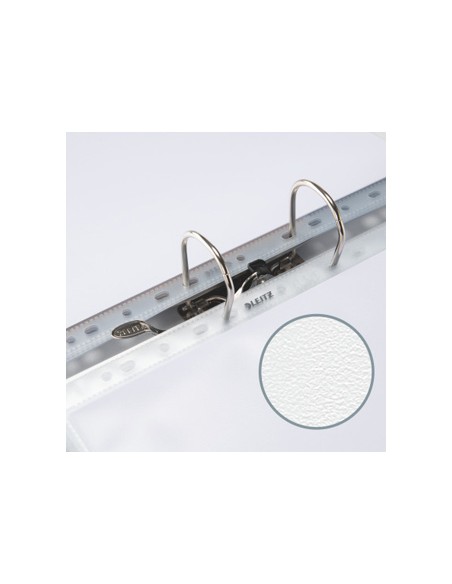 Funda multitaladro leitz con fuelle din a4 con refuerzo 170 mc cristal pack de 10 unidades