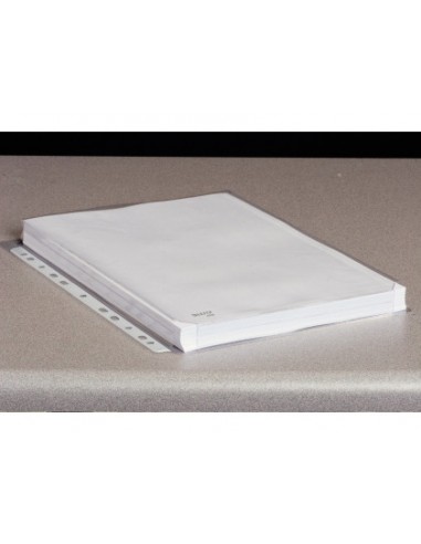 Funda multitaladro leitz con fuelle din a4 con refuerzo 170 mc cristal pack de 10 unidades
