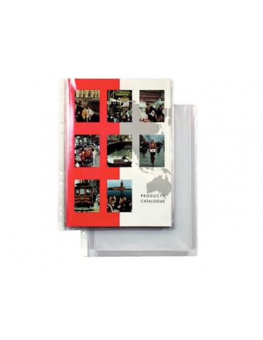 Funda multitaladro leitz con fuelle din a4 con refuerzo 170 mc cristal pack de 10 unidades