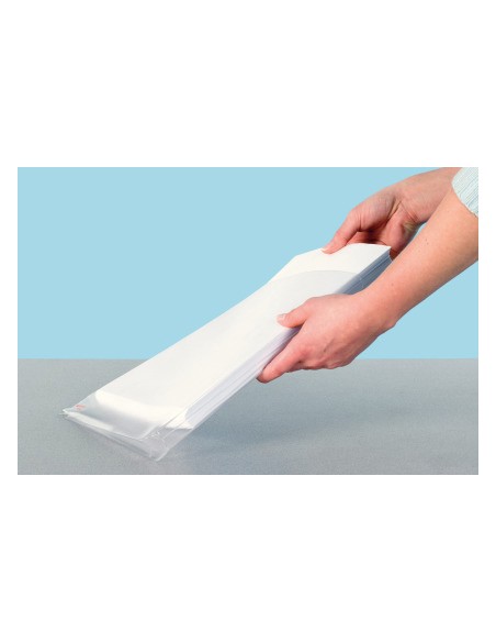 Funda multitaladro leitz con fuelle din a4 con refuerzo 170 mc cristal pack de 10 unidades
