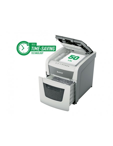 Destructora de documentos leitz iq auto+ office 50 capacidad de corte 50 hojas destruye grapas y clips Destructora de documentos leitz iq auto+ office 50 capacidad de corte 50 hojas destruye grapas y clips