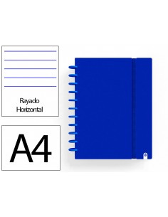 Cuaderno ingeniox foam a4 80h rayado horizontal azul oscuro