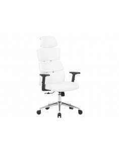 Silla q-connect direccion aurea similpiel alt max 1400 mm anc 520 mm prof 510 mm ruedas premium blanco