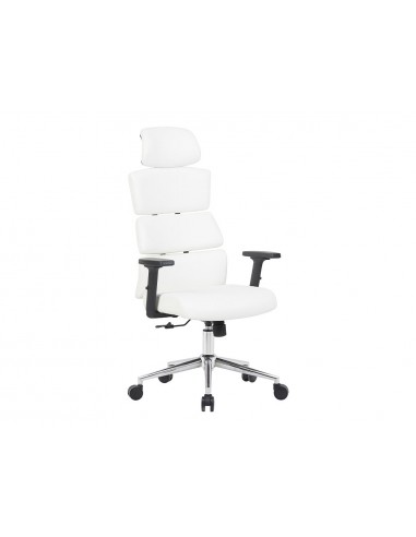 Silla q-connect direccion aurea similpiel alt max 1400 mm anc 520 mm prof 510 mm ruedas premium blanco