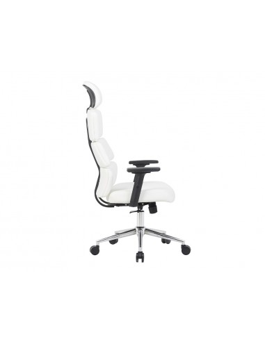 Silla q-connect direccion aurea similpiel alt max 1400 mm anc 520 mm prof 510 mm ruedas premium blanco