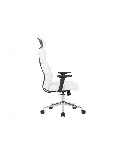 Silla q-connect direccion aurea similpiel alt max 1400 mm anc 520 mm prof 510 mm ruedas premium blanco