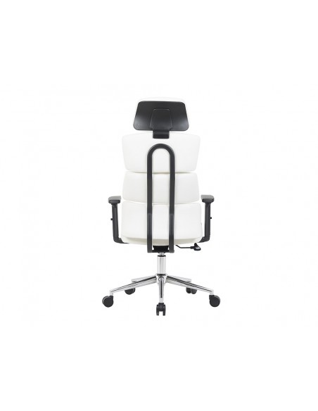 Silla q-connect direccion aurea similpiel alt max 1400 mm anc 520 mm prof 510 mm ruedas premium blanco
