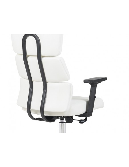 Silla q-connect direccion aurea similpiel alt max 1400 mm anc 520 mm prof 510 mm ruedas premium blanco