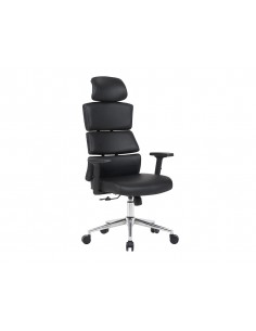 Silla q-connect direccion aurea similpiel alt max 1400 mm anc 520 mm prof 510 mm ruedas premium negro