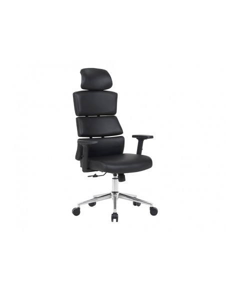 Silla q-connect direccion aurea similpiel alt max 1400 mm anc 520 mm prof 510 mm ruedas premium negro