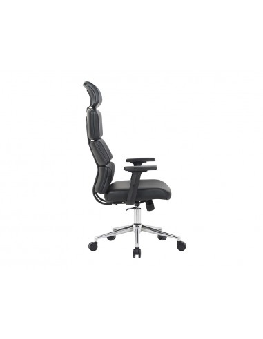 Silla q-connect direccion aurea similpiel alt max 1400 mm anc 520 mm prof 510 mm ruedas premium negro