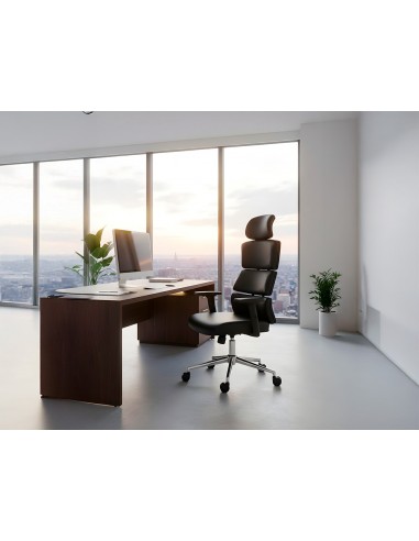 Silla q-connect direccion aurea similpiel alt max 1400 mm anc 520 mm prof 510 mm ruedas premium negro