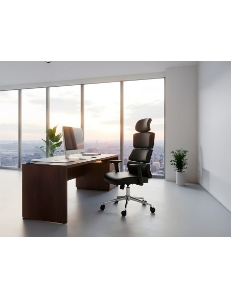 Silla q-connect direccion aurea similpiel alt max 1400 mm anc 520 mm prof 510 mm ruedas premium negro Silla q-connect direccion aurea similpiel alt max 1400 mm anc 520 mm prof 510 mm ruedas premium negro