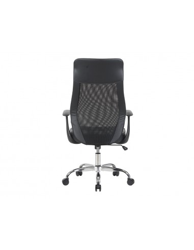Silla q-connect direccion bergamo malla/similpiel alt max 1210mm anch 520mm prof 480mm ruedas premium negro