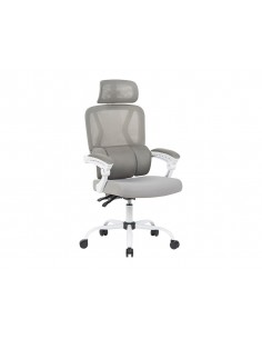 Silla q-connect direccion reggio malla alt max 1300 mm anc 520 mm prof 480 mm ruedas premium color gris blanco
