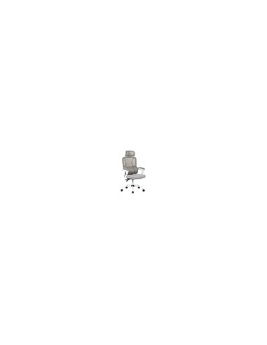 Silla q-connect direccion reggio malla alt max 1300 mm anc 520 mm prof 480 mm ruedas premium color gris blanco