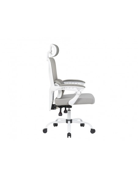 Silla q-connect direccion reggio malla alt max 1300 mm anc 520 mm prof 480 mm ruedas premium color gris blanco
