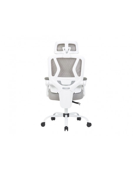 Silla q-connect direccion reggio malla alt max 1300 mm anc 520 mm prof 480 mm ruedas premium color gris blanco